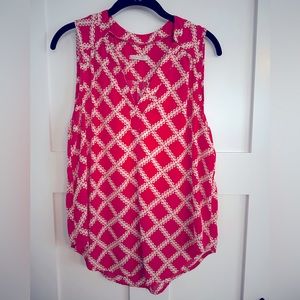 Coral and Cream business casual work blouse